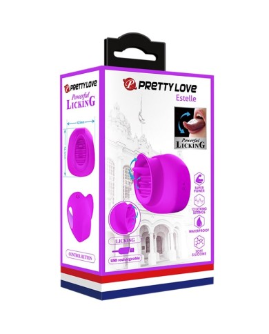 PRETTY LOVE - STIMULATEUR DE CLITORIS ESTELLE TONGUE 12 VIBRATIONS VIOLET