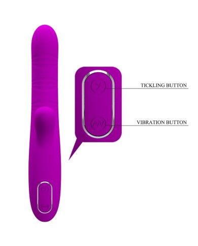 PRETTY LOVE - VIBRATEUR MULTIFONCTION ANGELIQUE + STIMULATEUR DE CLITORIS VIOLET
