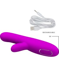 PRETTY LOVE - VIBRATEUR MULTIFONCTION ANGELIQUE + STIMULATEUR DE CLITORIS VIOLET