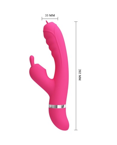 PRETTY LOVE - VIBRATEUR LAPIN MULTIFONCTION PHOENIX ROSE