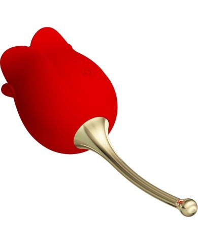 PRETTY LOVE - ROSE LOVER STIMULATEUR DE CLITORIS ROSE 12 VIBRATIONS ROUGE