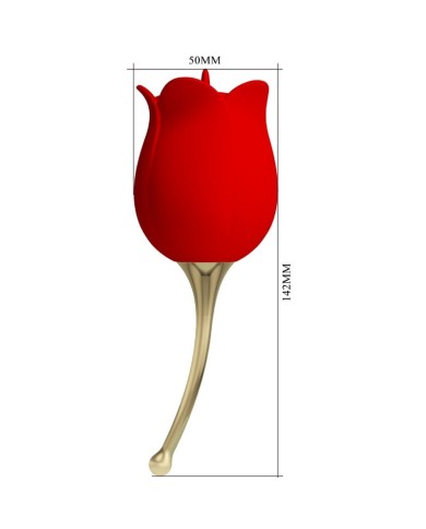 PRETTY LOVE - ROSE LOVER STIMULATEUR DE CLITORIS ROSE 12 VIBRATIONS ROUGE
