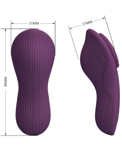 PRETTY LOVE - MANE LAY ON MASSEUR DE CLITORIS 10 VIBRATIONS TÉLÉCOMMANDE VIOLET