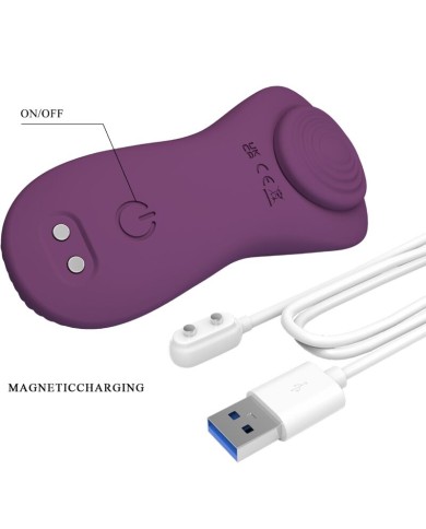 PRETTY LOVE - MANE LAY ON MASSEUR DE CLITORIS 10 VIBRATIONS TÉLÉCOMMANDE VIOLET
