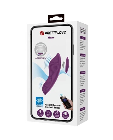 PRETTY LOVE - MANE LAY ON MASSEUR DE CLITORIS 10 VIBRATIONS TÉLÉCOMMANDE VIOLET