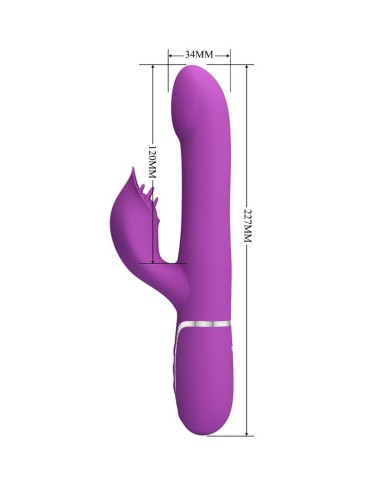 PRETTY LOVE - VIBRATEUR ET STIMULATEUR MULTIFONCTION 4 EN 1 VIOLET