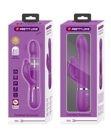 PRETTY LOVE - VIBRATEUR ET STIMULATEUR MULTIFONCTION 4 EN 1 VIOLET