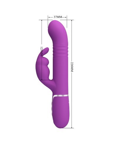 PRETTY LOVE - VIBRATEUR LAPIN MULTIFONCTION COALE 4 EN 1 VIOLET