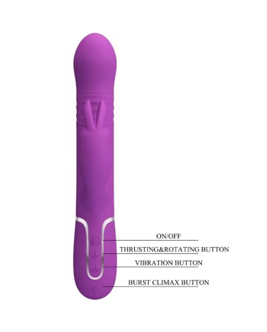 PRETTY LOVE - VIBRATEUR LAPIN MULTIFONCTION COALE 4 EN 1 VIOLET