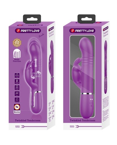 PRETTY LOVE - VIBRATEUR LAPIN MULTIFONCTION COALE 4 EN 1 VIOLET
