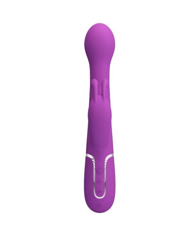 PRETTY LOVE - VIBRATEUR LAPIN MULTIFONCTION 3 EN 1 DEJON VIOLET
