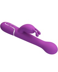 PRETTY LOVE - VIBRATEUR LAPIN MULTIFONCTION 3 EN 1 DEJON VIOLET