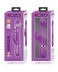 PRETTY LOVE - VIBRATEUR LAPIN MULTIFONCTION 3 EN 1 DEJON VIOLET