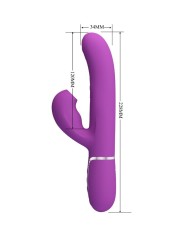 PRETTY LOVE - VIBRATEUR LAPIN MULTIFONCTION 3 EN 1 PERLITA VIOLET