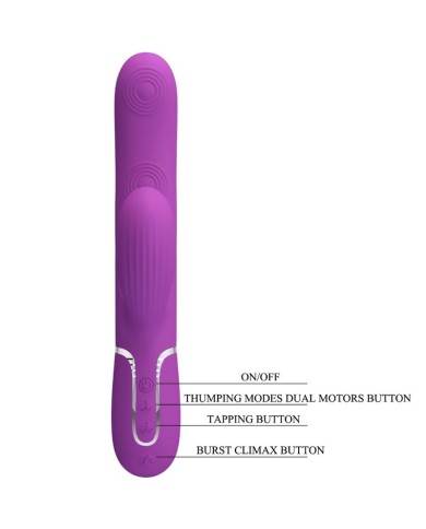 PRETTY LOVE - VIBRATEUR LAPIN MULTIFONCTION 3 EN 1 PERLITA VIOLET