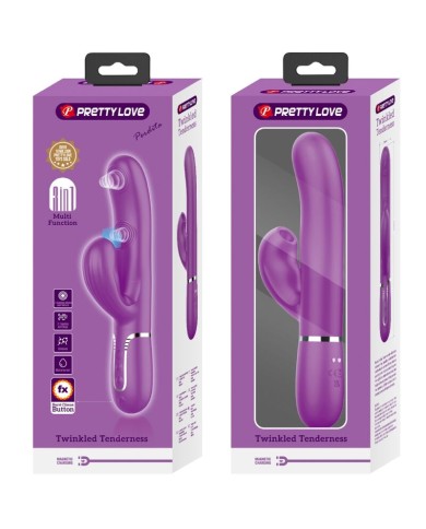 PRETTY LOVE - VIBRATEUR LAPIN MULTIFONCTION 3 EN 1 PERLITA VIOLET