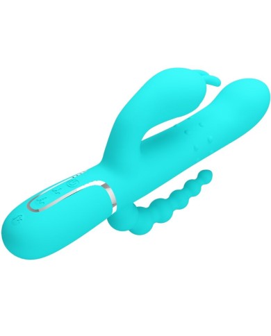 PRETTY LOVE - CAMMY 4 EN 1 VIBRATEUR MULTIFONCTION TRIPPLE RABBIT BLEU
