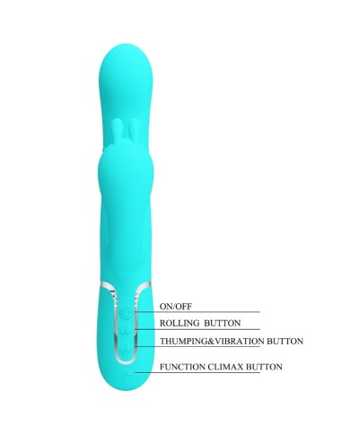 PRETTY LOVE - CAMMY 4 EN 1 VIBRATEUR MULTIFONCTION TRIPPLE RABBIT BLEU