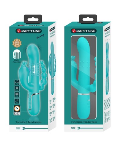 PRETTY LOVE - CAMMY 4 EN 1 VIBRATEUR MULTIFONCTION TRIPPLE RABBIT BLEU