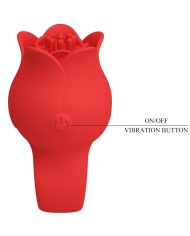 PRETTY LOVE - VIBRATEUR DE DOIGT EN FORME DE JAE ROSE 10 VIBRATIONS ROUGE