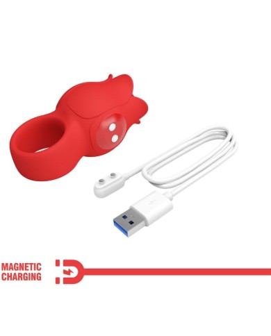 PRETTY LOVE - VIBRATEUR DE DOIGT EN FORME DE JAE ROSE 10 VIBRATIONS ROUGE