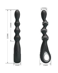 PRETTY LOVE - VIBRATEUR ANAL FEDERER 12 VIBRATIONS NOIR