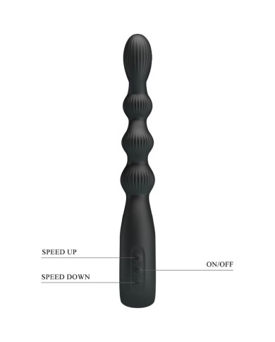 PRETTY LOVE - VIBRATEUR ANAL FEDERER 12 VIBRATIONS NOIR