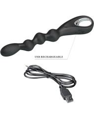 PRETTY LOVE - VIBRATEUR ANAL FEDERER 12 VIBRATIONS NOIR