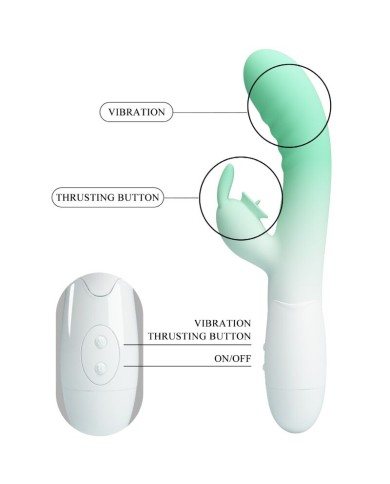 PRETTY LOVE - VIBRATEUR LAPIN CERBERUS 30 VIBRATIONS VERT