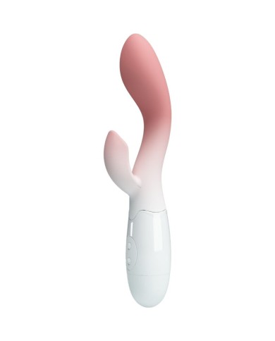 PRETTY LOVE - VIBRATEUR POINT G LUMINEUX + STIMULATEUR DE CLITORIS 30 VIBRATIONS ROSE