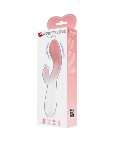 PRETTY LOVE - VIBRATEUR POINT G LUMINEUX + STIMULATEUR DE CLITORIS 30 VIBRATIONS ROSE