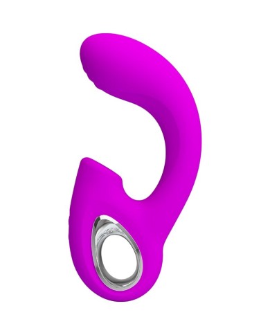 PRETTY LOVE - SIBEL VIBRATEUR POINT G + STIMULATEUR CLITORIS SIBEL 10 VIBRATIONS VIOLET