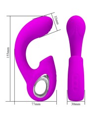 PRETTY LOVE - SIBEL VIBRATEUR POINT G + STIMULATEUR CLITORIS SIBEL 10 VIBRATIONS VIOLET