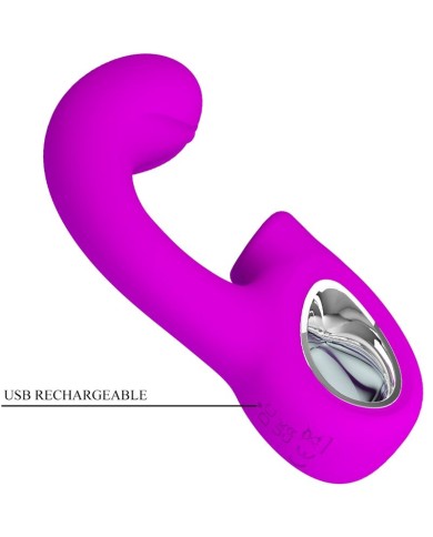 PRETTY LOVE - SIBEL VIBRATEUR POINT G + STIMULATEUR CLITORIS SIBEL 10 VIBRATIONS VIOLET