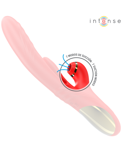 INTENSE - KAROL VIBRATEUR MULTIFONCTION POUSSÉE & STIMULATION & ONDES STIMULANTES ROUGE