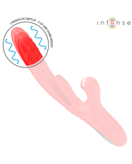 INTENSE - KAROL VIBRATEUR MULTIFONCTION POUSSÉE & STIMULATION & ONDES STIMULANTES ROUGE