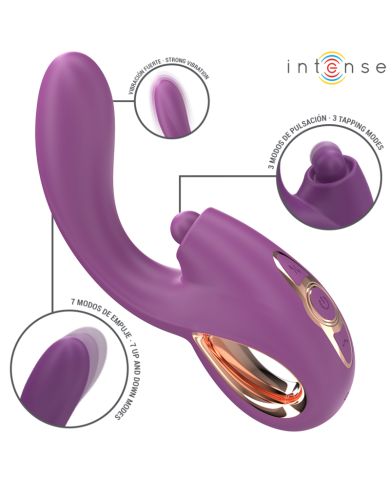 INTENSE - LALI VIBRATEUR MULTIFONCTION POINT G TAPPING & THRUST & VIBRATION VIOLET