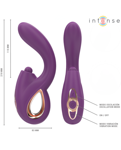 INTENSE - LALI VIBRATEUR MULTIFONCTION POINT G TAPPING & THRUST & VIBRATION VIOLET