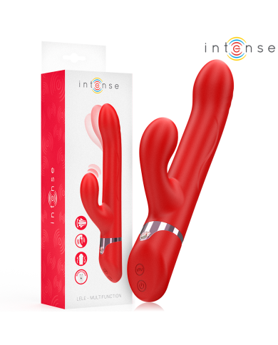 INTENSE - LELE VIBRATEUR MULTIFONCTION ROTATIF & OSCILLANT & STIMULANT ROUGE