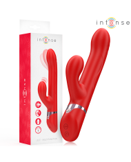 INTENSE - LELE VIBRATEUR MULTIFONCTION ROTATIF & OSCILLANT & STIMULANT ROUGE
