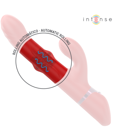 INTENSE - LELE VIBRATEUR MULTIFONCTION ROTATIF & OSCILLANT & STIMULANT ROUGE