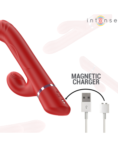INTENSE - LELE VIBRATEUR MULTIFONCTION ROTATIF & OSCILLANT & STIMULANT ROUGE