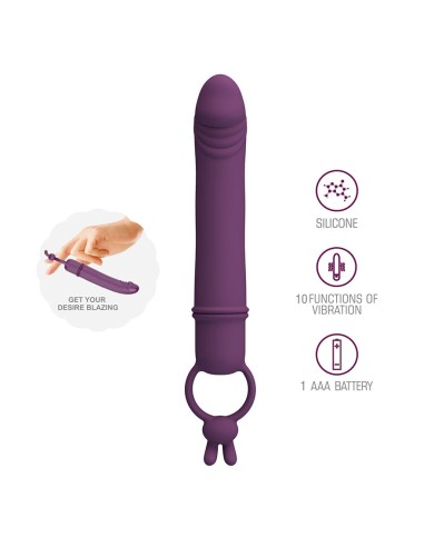 PRETTY LOVE - CORA VIBRATEUR EN FORME DE PÉNIS AVEC ANNEAU DE RÉSISTANCE