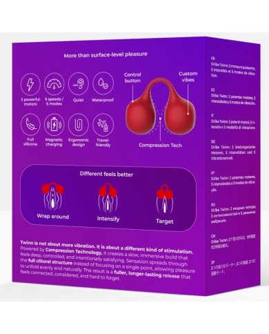 SNAIL VIBE - TWINN VIBRATEUR À DOIGTS CERISE