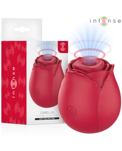INTENSE - CAMELLIA SUCCION CLITORIALE ROSE PAR WAVES BORDEAUX