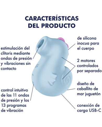 SATISFYER - SEA PONY VIBRADOR & ESTIMULADOR AIR PULSE