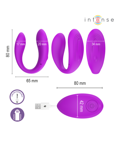 INTENSE - NORA STIMULATEUR À PINCE VIBRANTE VIOLET