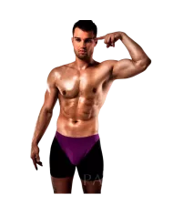 PASSION - BOXER 009 LINGERIE EROTIQUE LILAS/NOIR S/M PASSION - BOXER 009 LINGERIE EROTIQUE LILAS/NOIR S/M