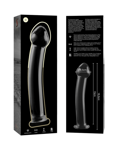 NEBULA SERIES BY IBIZA - MODÈLE 11 GODE EN VERRE BOROSILICATE CLAIR 16 CM -O- 3 CM