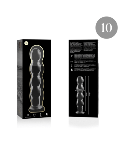 NEBULA SERIES BY IBIZA - MODÈLE 10 GODE EN VERRE BOROSILICATE CLAIR 16.5 CM -O- 3.5 CM